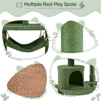 Yaheetech Arbre à Chat Design Cactus
