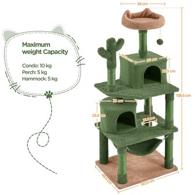 Yaheetech Arbre à Chat Design Cactus