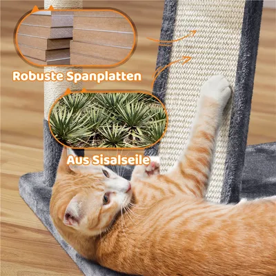 Kratzbaum XXL 174 cm deckenhoch Katzenkratzbaum stabiler Katzenbaum