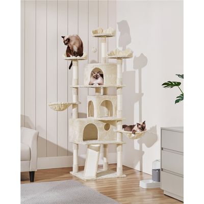 Kratzbaum XXL 194 cm deckenhoch stabiler Kletterbaum für Katzen