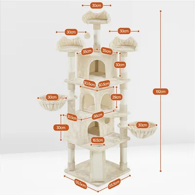 Arbre à Chat Multiniveau Avec Multiples Perchoirs Cachettes Griffoir