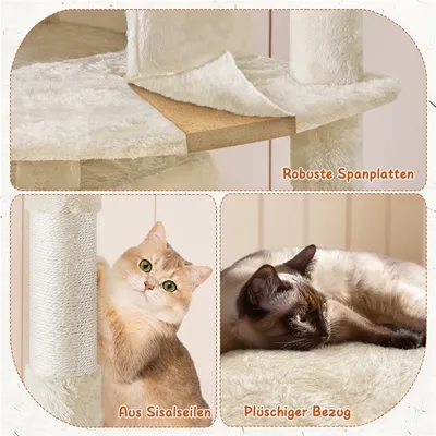 Kratzbaum XXL 194 cm deckenhoch stabiler Kletterbaum für Katzen Kratzbaum XXL 194 cm deckenhoch stabiler Kletterbaum für Katzen
