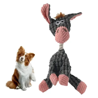 CoolPetGear Jouet à Mâcher en Peluche d'Âne pour Chien