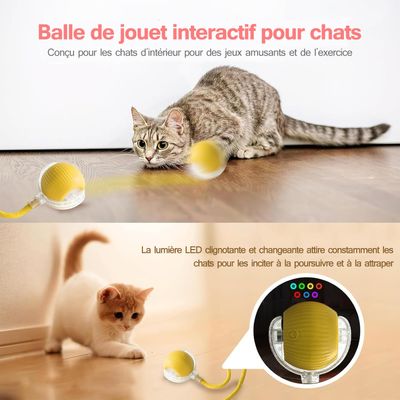 IntiMeg Balle interactive avec corde pour chat