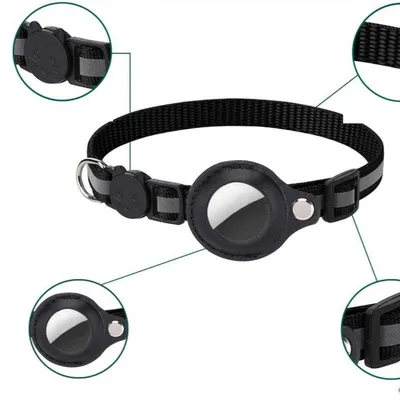 IntiMeg Collier réfléchissant et compatible Airtag pour chat
