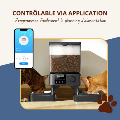 Distributeur automatique de nourriture pour animaux Oneisall PFD-002 Pro