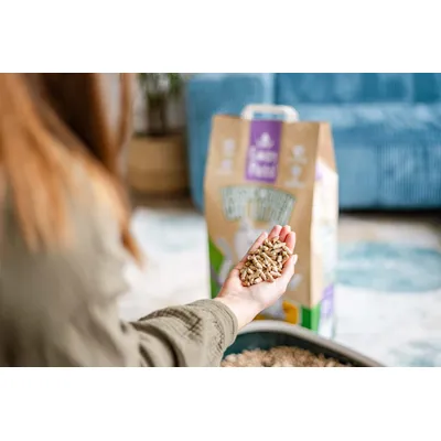 Easypets Litière Pellets Bois 40L – Naturelle, Sans Odeur, Zéro Poussière
