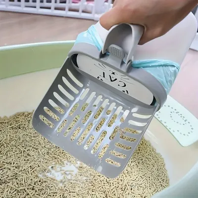 IntiMeg Pala para arena de gato con bolsa de basura integrada