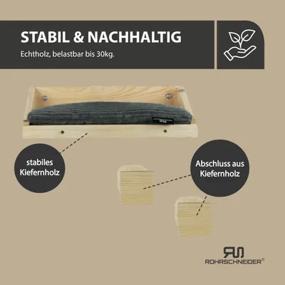 Rohrschneider Katzenkletterwand Massiv