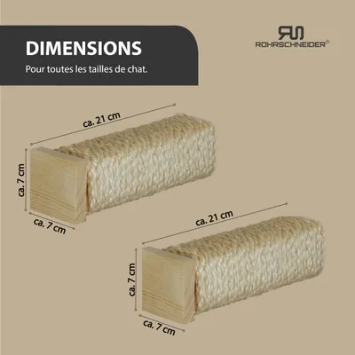 Katzenkletterwand Massiv natur + Kissen Deluxe Cord beige