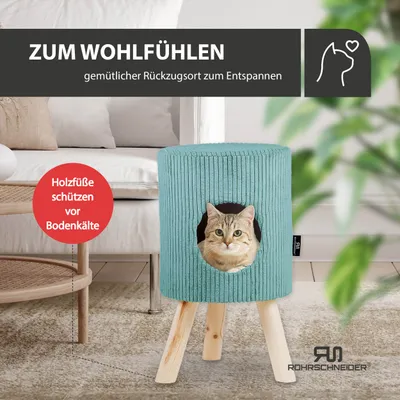 Rohrschneider Tierhöhle/Hocker aus Cord