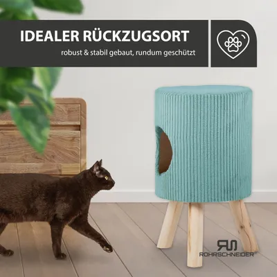 Rohrschneider Tierhöhle/Hocker aus Cord