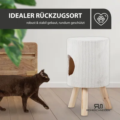 Rohrschneider Tierhöhle/Hocker aus Cord Rohrschneider Tierhöhle/Hocker aus Cord