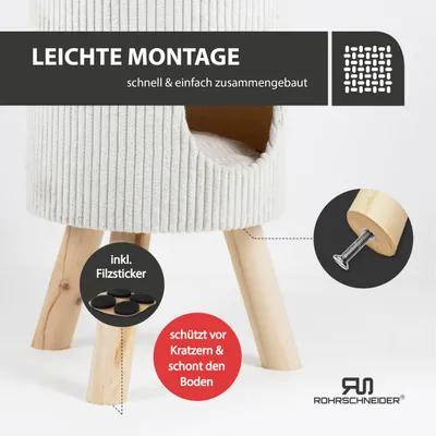 Rohrschneider Tierhöhle/Hocker aus Cord Rohrschneider Tierhöhle/Hocker aus Cord