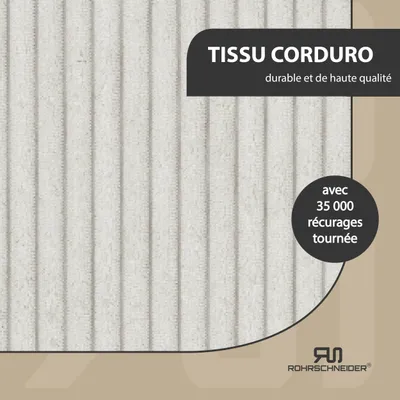 Tierhöhle/Hocker ohne Füße Cord beige + Spielkugel 2er-Set