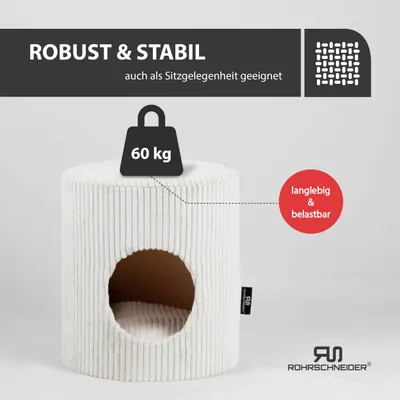 Rohrschneider Tierhöhle/Hocker aus Cord
