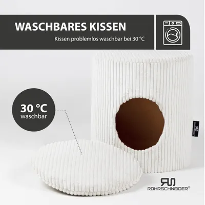 Rohrschneider Tierhöhle/Hocker aus Cord