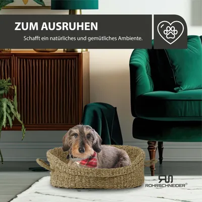 Tierkorb mit Henkel Seegras