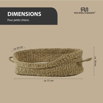 Rohrschneider Panier pour animaux en jonc de mer avec anse