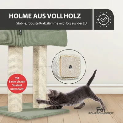 Rohrschneider Kratzbaum mit gemütlichem Sofa