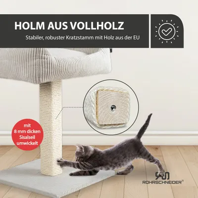 Rohrschneider Kratzbaum mit gemütlichem Sofa Rohrschneider Kratzbaum mit gemütlichem Sofa