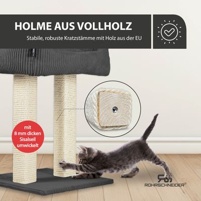 Rohrschneider Kratzbaum mit gemütlichem Sofa