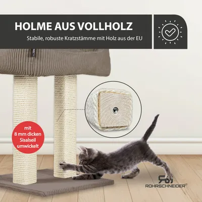 Rohrschneider Kratzbaum mit gemütlichem Sofa