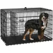 Hundebox Tiertransportbox mit Ausziehbaren Bodenwanne Griff und 2 Türen