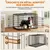Hundebox Tiertransportbox mit Ausziehbaren Bodenwanne Griff und 2 Türen
