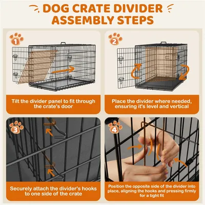 Hundebox Tiertransportbox mit Ausziehbaren Bodenwanne Griff und 2 Türen