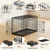 Hundebox Tiertransportbox mit Ausziehbaren Bodenwanne Griff und 2 Türen