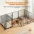 Hundebox Tiertransportbox mit Ausziehbaren Bodenwanne Griff und 2 Türen