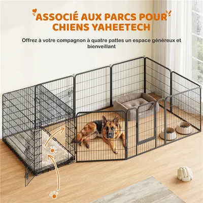 Hundebox Tiertransportbox mit Ausziehbaren Bodenwanne Griff und 2 Türen