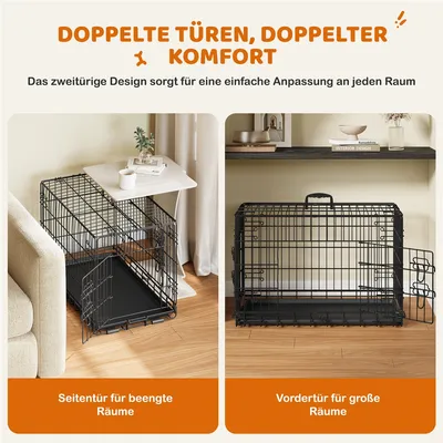 Hundekäfig Metall Hundebox Transportkäfig Auto Transportbox faltbar Hundekäfig Metall Hundebox Transportkäfig Auto Transportbox faltbar