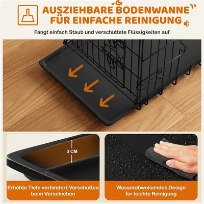 Hundekäfig Metall Hundebox Transportkäfig Auto Transportbox faltbar Hundekäfig Metall Hundebox Transportkäfig Auto Transportbox faltbar