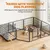 Faltbarer Hundekäfig L 90 x 56 x 63 cm klappbar mit 2 Türen, Schwarz