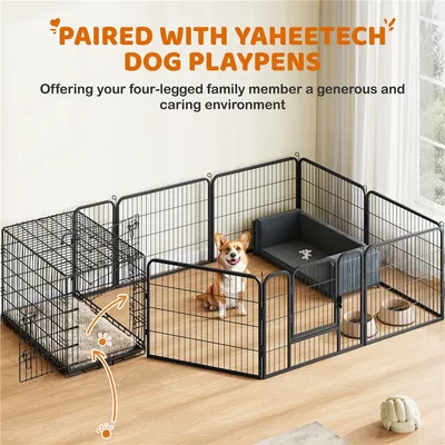Cage Pour Chien Transportable En Fils Métalliques 92× 56× 63 Cm Noir
