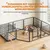 Faltbarer Hundekäfig L 90 x 56 x 63 cm klappbar mit 2 Türen, Schwarz