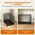 Faltbarer Hundekäfig L 90 x 56 x 63 cm klappbar mit 2 Türen, Schwarz