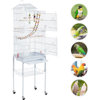 Vogelkäfig mit Ständer Vogelbauer Vogelvoliere Vogelhaus Papagei Käfig