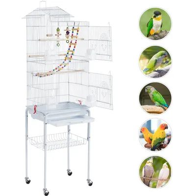 Vogelkäfig mit Ständer Vogelbauer Vogelvoliere Vogelhaus Papagei Käfig