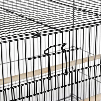 Yaheetech Cage à Oiseaux avec Support Noir