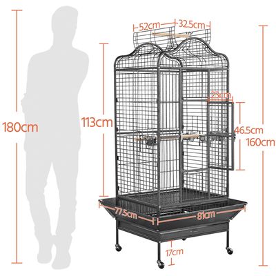 Cage Oiseaux Grande Voliere Interieur Cage Perroquet Avec Roulettes
