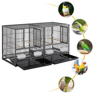 Zuchtkäfig Großer Vogelkäfig Vogelvoliere Papageienkäfig Doppelkäfig