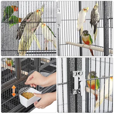 Zuchtkäfig Großer Vogelkäfig Vogelvoliere Papageienkäfig Doppelkäfig