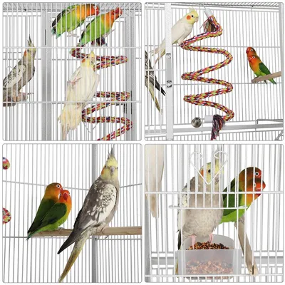 Vogelvoliere Vogelkäfig Papageienkäfig Käfig Vogelhaus Tierkäfig 175cm