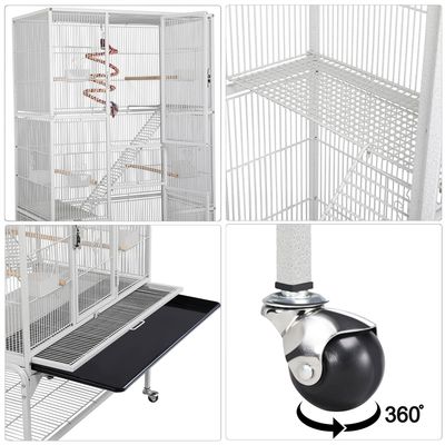 Vogelvoliere Vogelkäfig Papageienkäfig Käfig Vogelhaus Tierkäfig 175cm