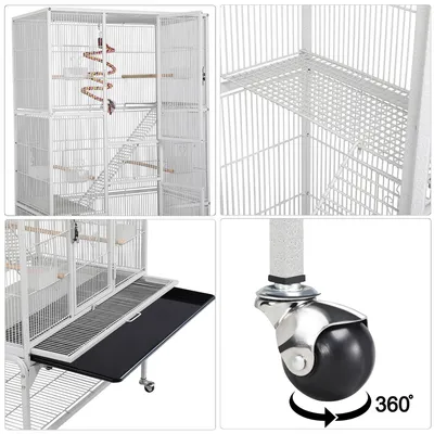 Vogelvoliere Vogelkäfig Papageienkäfig Käfig Vogelhaus Tierkäfig 175cm