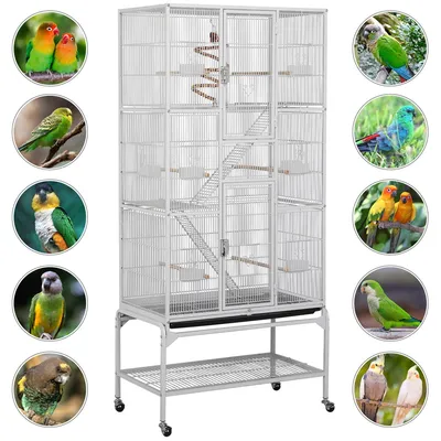 Vogelvoliere Vogelkäfig Papageienkäfig Käfig Vogelhaus Tierkäfig 175cm