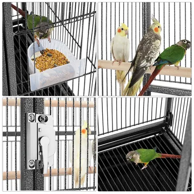 Vogelvoliere Vogelkäfig Vogelhaus mit Rollen Vogelbauer käfige mit ständer